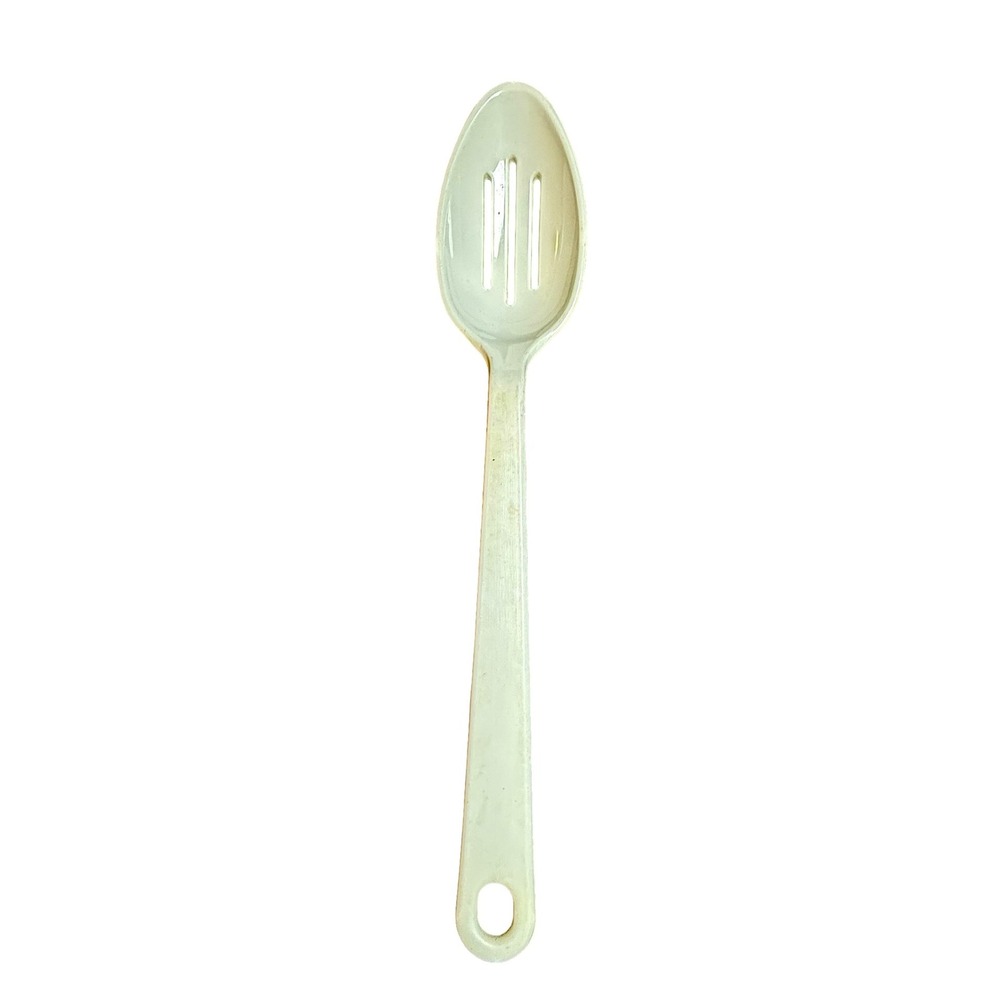 Tailor Made Products White Nylon Slotted Spoon Vintage Kitchen Utensil 11.5"